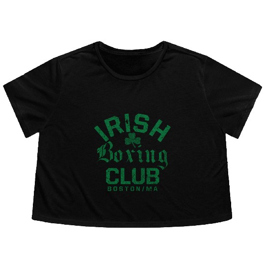 Irish Bong Club Boston Massachusetts Flowy Cropped Tees