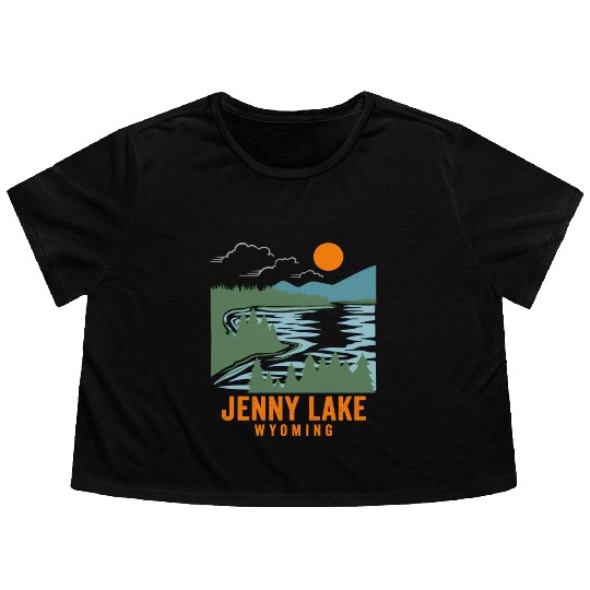 Jenny Lake Wyoming Flowy Cropped Tees