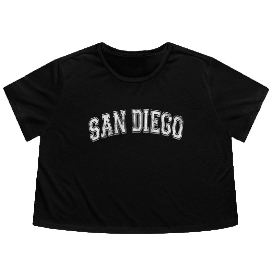 San Diego Swea California State Flowy Cropped Tees