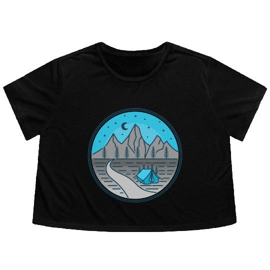 Mountain Nightwing Flowy Cropped Tees