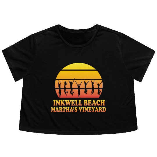 Inkwell Beach Oak Bluffs Martha'S Vineyard Ma Flowy Cropped Tees