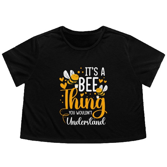 Bee Bumblebee Apiary Wasp Flowy Cropped Tees