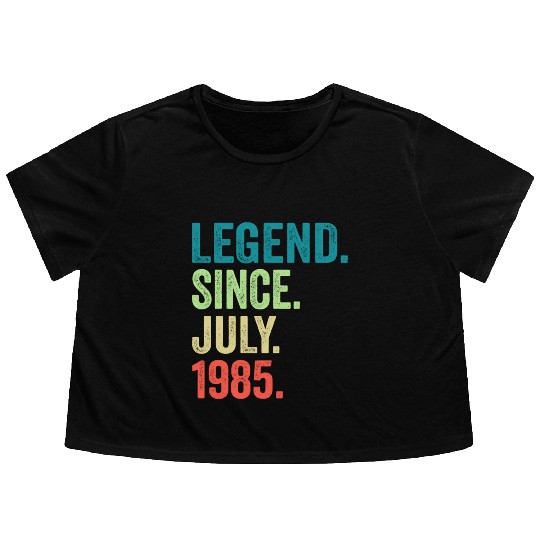 38 Legend Since July 1985 38Th Flowy Cropped Tees