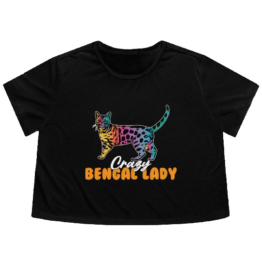 Crazy Bengal Lady Bengal Flowy Cropped Tees