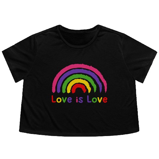 Love is Love Flowy Cropped Tees