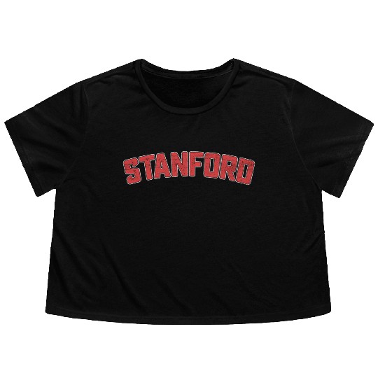 Vintage Retro Stanford Distressed California Ca Flowy Cropped Tees