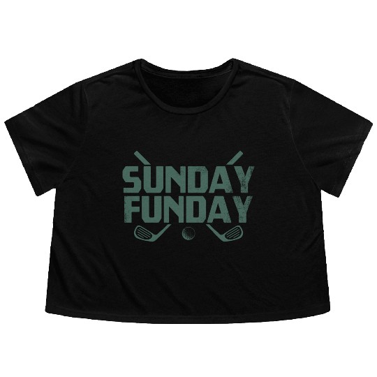 Sunday Funday Golf Flowy Cropped Tees