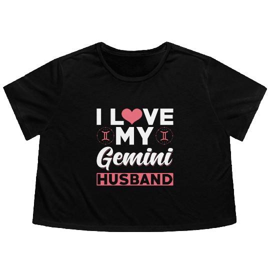 I love my Gemini Husband Flowy Cropped Tees
