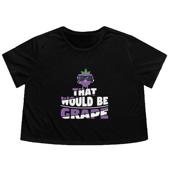 That Would Be Grape Flowy Cropped Tees