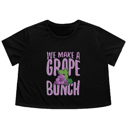 We Make Grape Bunch Flowy Cropped Tees