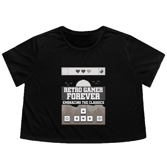 Retro Gamer Forever Embracing the Classic Flowy Cropped Tees