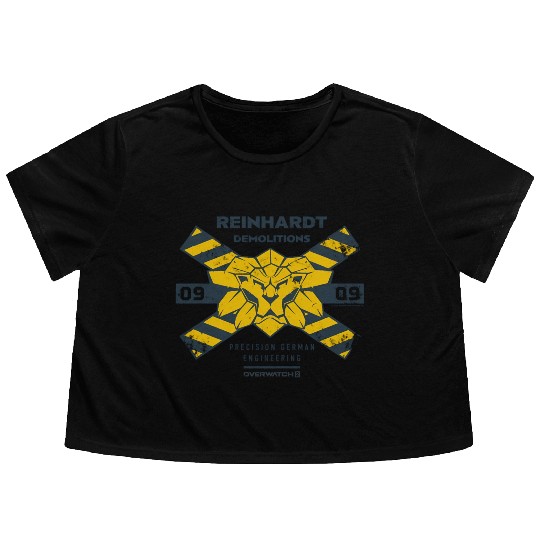 Overwatch 2 Reinhardt Demolitions Icon Logo Flowy Cropped Tees