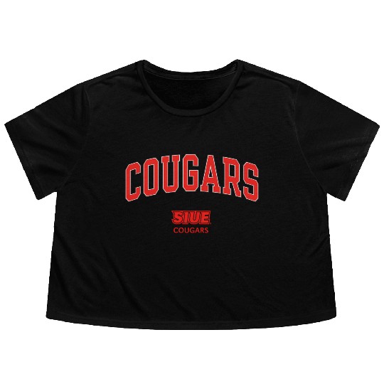 Southern Illinois Edwardsville Cougars Arch Flowy Cropped Tees