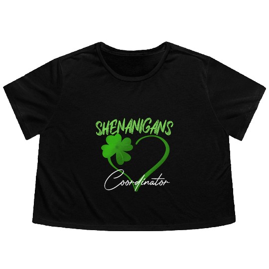 Shenanigans Coordinator Green He Shamrock St Flowy Cropped Tees
