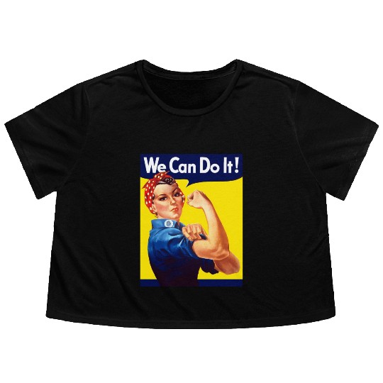 Rosie The Riveter We Can Do It Flowy Cropped Tees