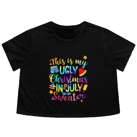 This Is My Christmas In July Sweater Summer Flowy Cropped Tees
