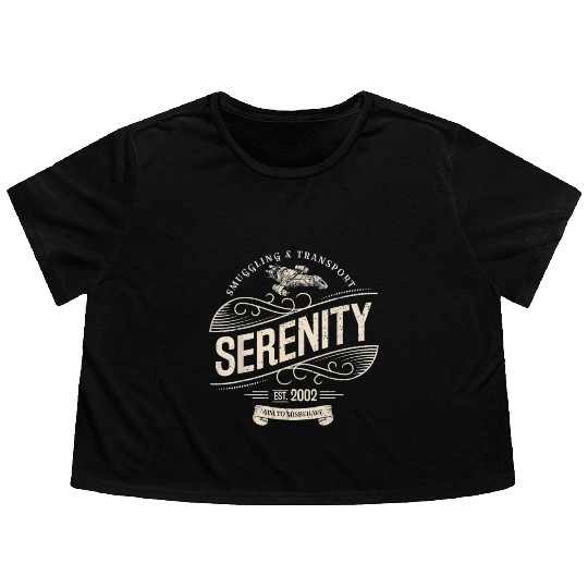 Vintage Serenity Sgling And Transport Firefly Flowy Cropped Tees