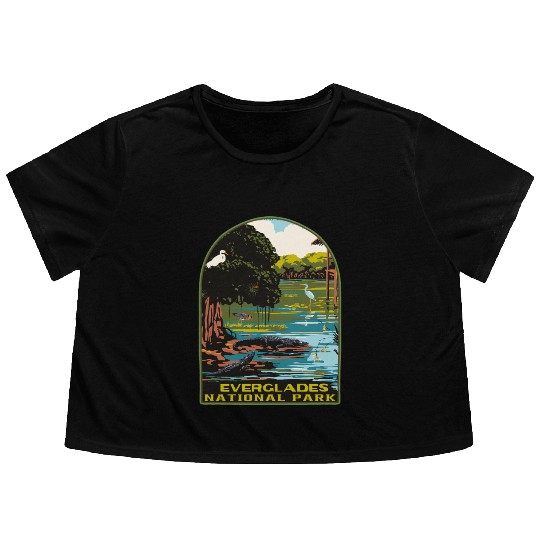 everglades national park Flowy Cropped Tees