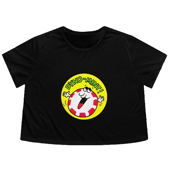Vintage Scratch And Sniff Sticker Peppermint Dyno- Flowy Cropped Tees