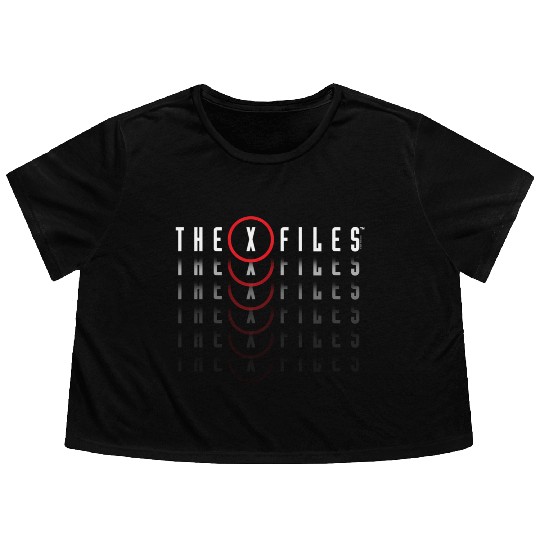 X-Files Repeating Logo Flowy Cropped Tees