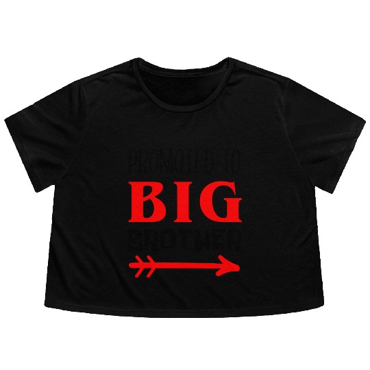 Promoted to big brother boy Flowy Cropped Tees