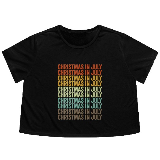 Christmas In July Flowy Cropped Tees