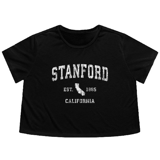 Stanford California Ca Athletic Sports Flowy Cropped Tees