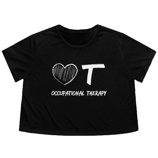 Occupational Therapist Occupational Therapy Flowy Cropped Tees
