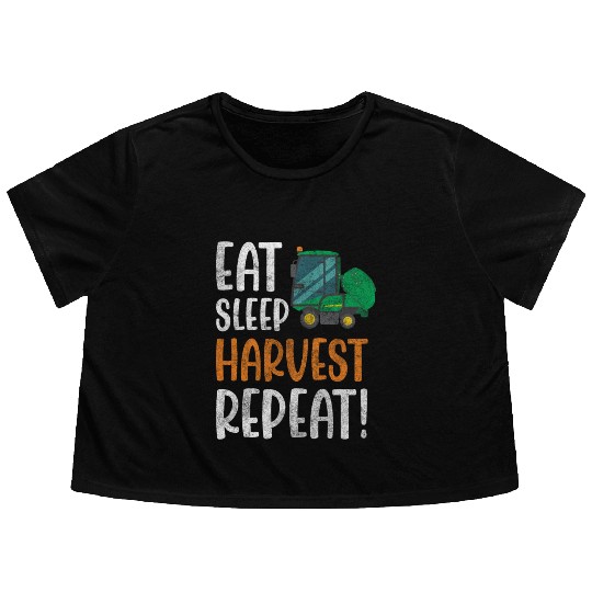 Farmer Field Worker Harvest Time Vegetable Flowy Cropped Tees