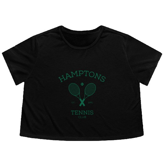 Hamptons New York Preppy Tennis Flowy Cropped Tees