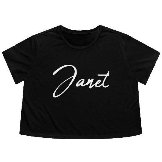 Beautiful Feminine Janet Handwritten Flowy Cropped Tees