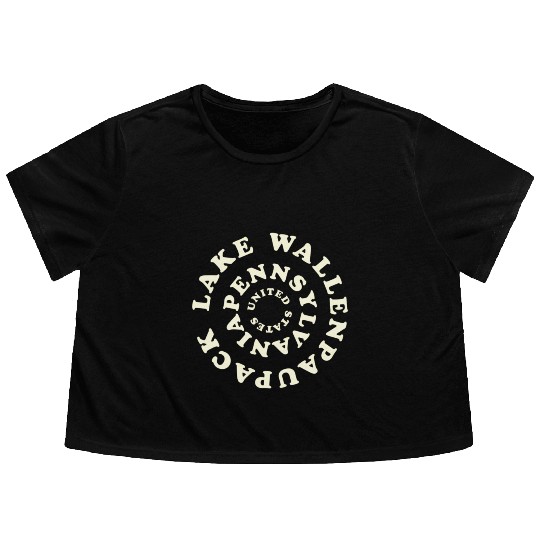 Lake Wallenpaupack Pennsylvania Trees Flowy Cropped Tees