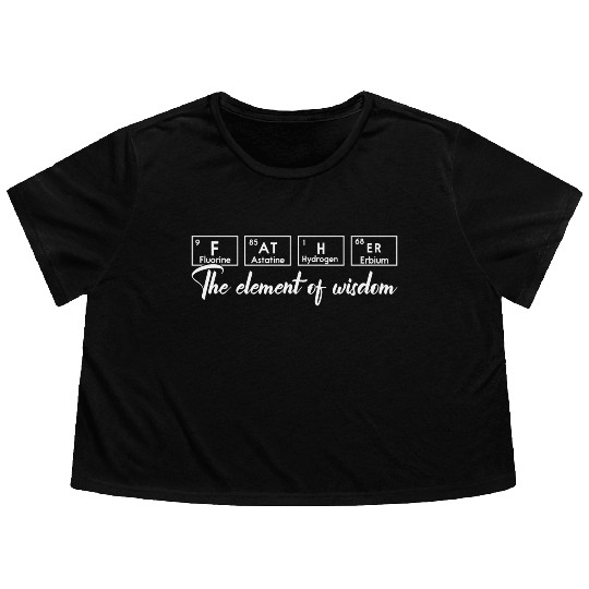 Periodic Table Funny Chemistry Dad design Flowy Cropped Tees