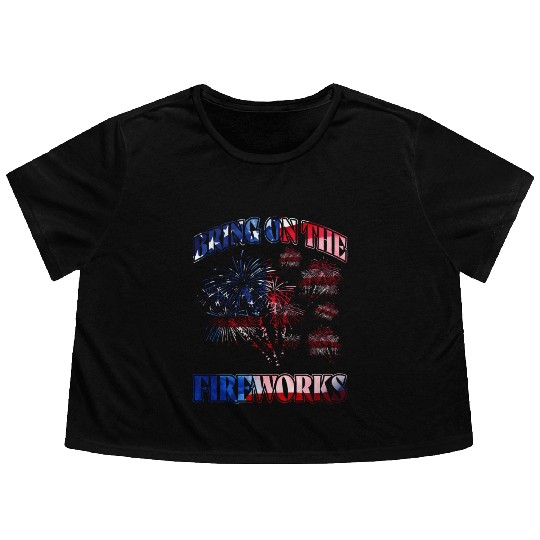Bring on the Fireworks Flowy Cropped Tees