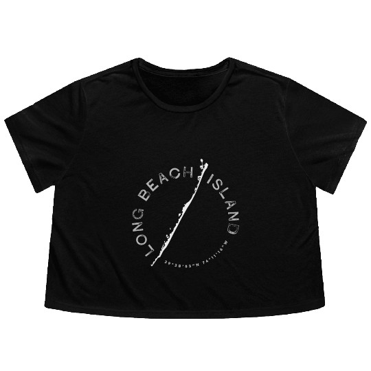 Long Beach Island Lbi Flowy Cropped Tees