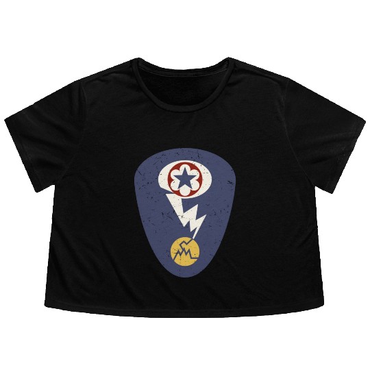 Manhattan Project Insignia Los Alamos, Nuclear WW2 Flowy Cropped Tees