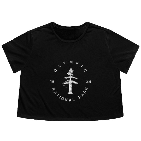 Olympic National Park Or Flowy Cropped Tees