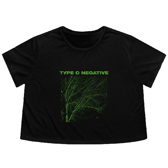 Type O Negative Tree Black Flowy Cropped Tees