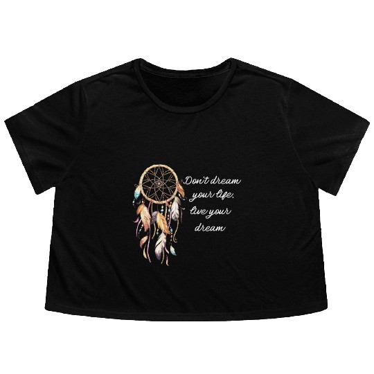 Dream Catcher Folk Flowy Cropped Tees Native American Live
