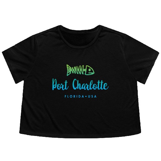 Port Charlotte Florida Flowy Cropped Tees