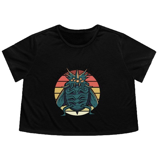 Live Laugh Lurk Flowy Cropped Tees