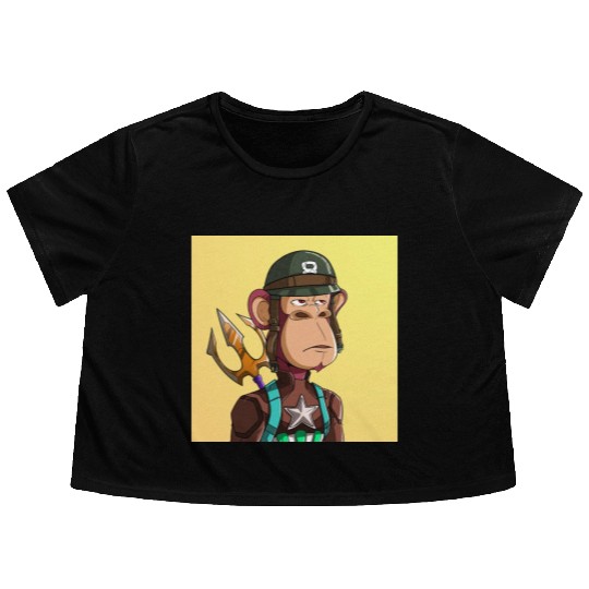 BROWN 922 Flowy Cropped Tees