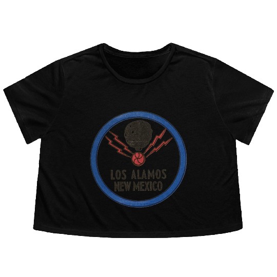 Manhattan Project Los Alamos, New Mexico Nuclear W Flowy Cropped Tees