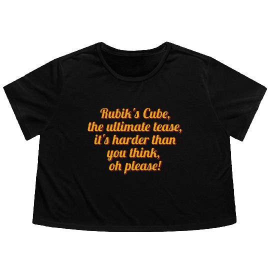 Rubiks Cube Conundrum Flowy Cropped Tees