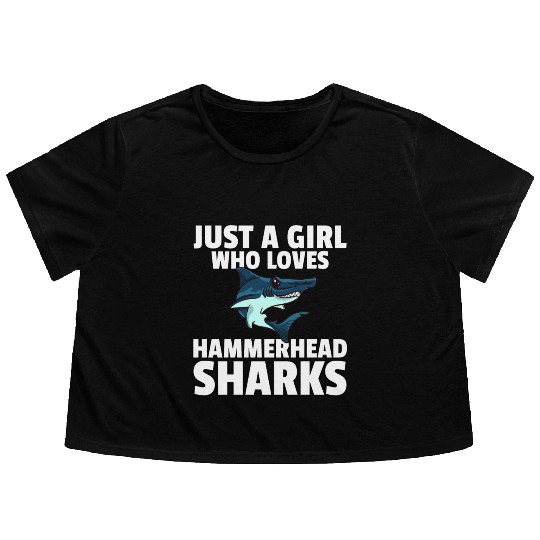 Hammerhead Shark Flowy Cropped Tees