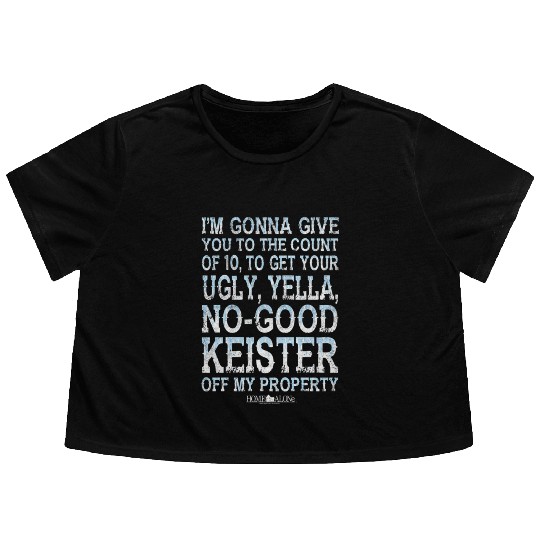 Home Alone Off My Property Flowy Cropped Tees