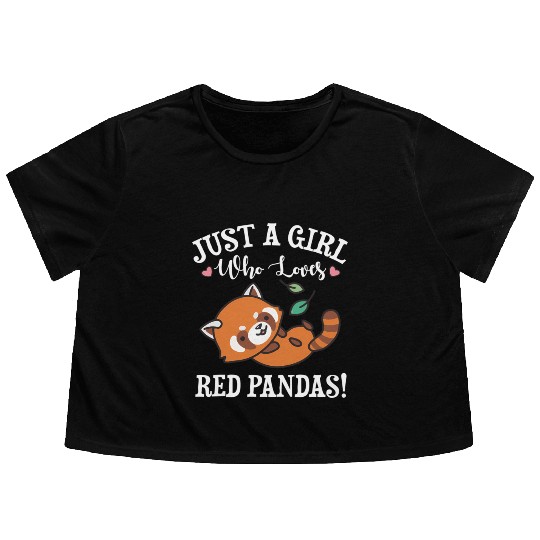 Red Panda Flowy Cropped Tees