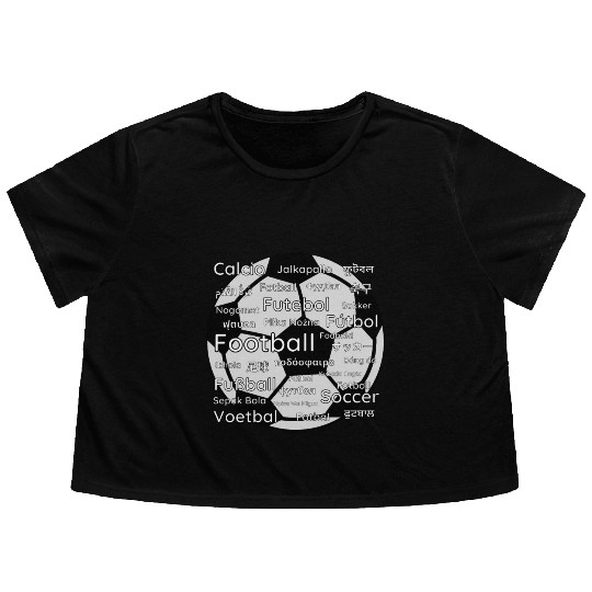 I Love Football Flowy Cropped Tees