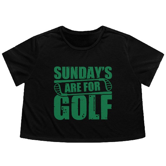 Sunday s Are For Golf Flowy Cropped Tees