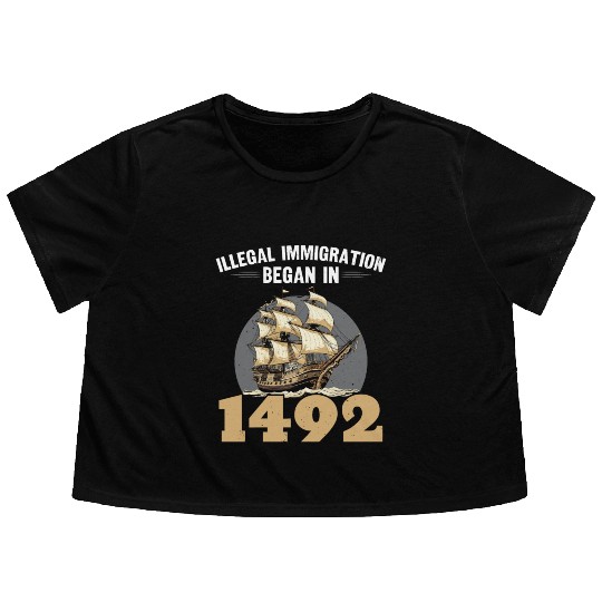 Aboriginal Indians Indigenous Native American Day Flowy Cropped Tees